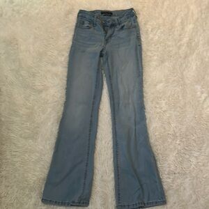 Aeropostale Mid Rise Flare Light-wash Jeans